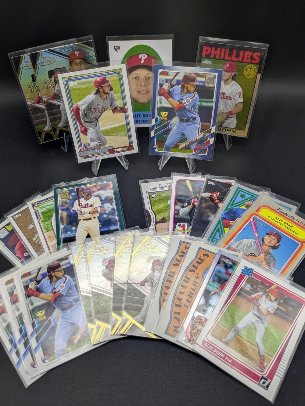 ALEC BOHM Lot of 26 Cards Chrome FOILS Insert Rookie Parallel Phillies RCS